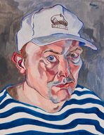 Original oil self portrait painting no.10299