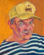 Original oil self portrait painting no.10300