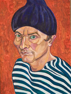 Original oil self portrait painting no.10302