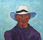 Original oil self portrait painting no.362